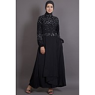 Embellished abaya- Black  Embellished abaya- Black